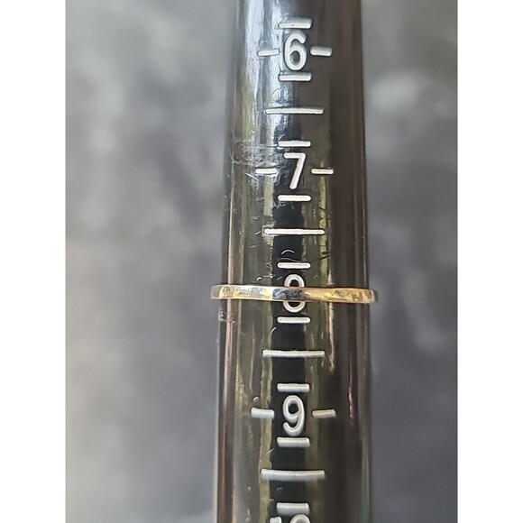 925 Sterling Silver Prong Set Yellow Glass Solitaire Ring, SIZE US 8 Vintage - Picture 8 of 10